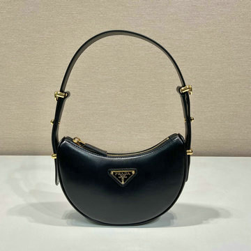 プラダ PRADA 99-PD1BC199BK2025年新作 アーケ スモール ショルダーバッグ ムーン ホーボーバッグ レザー レディース