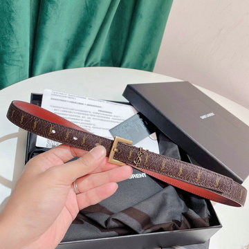 イヴサンローラン Saint laurent YSL 99-YSLP25001C2025年新作 カサンドラ ナローベルト スクエアバックル YSLモノグラムループ付き レディース