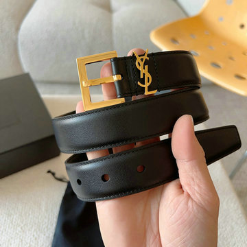 イヴサンローラン Saint laurent YSL 99-YSLP25002K 2025年新作 カサンドラ ナローベルト スクエアバックル YSLモノグラムループ付き レディ