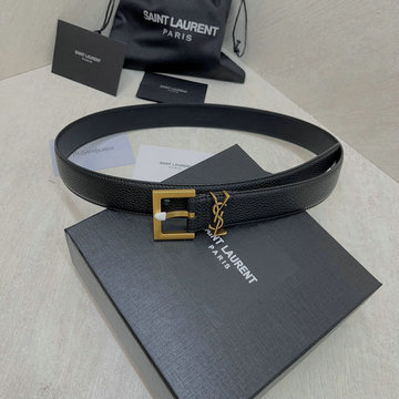 イヴサンローラン Saint laurent YSL 99-YSLP25004 2025年新作 カサンドラ ナローベルト スクエアバックル YSLモノグラムループ付き