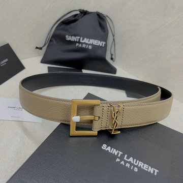 イヴサンローラン Saint laurent YSL 99-YSLP250052025年新作 カサンドラ ナローベルト スクエアバックル YSLモノグラムループ付き