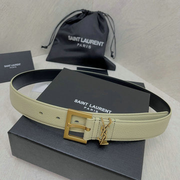 イヴサンローラン Saint laurent YSL  99-YSLP250062025年新作 カサンドラ ナローベルト スクエアバックル YSLモノグラムループ付き レディース 幅30mm