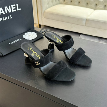 シャネル CHANEL 26-CHJ25030R 2025年新作 ローヒール スライド サンダル レディース 室外ミュール レザー