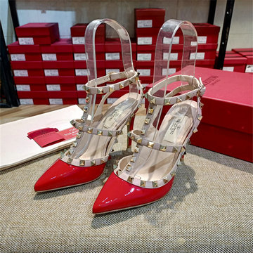 ヴァレンティノ Valentino 26-VTJ25002JQRD2025年新作 ロックスタッズ ストラップパンプス ハイヒールシューズ レディース