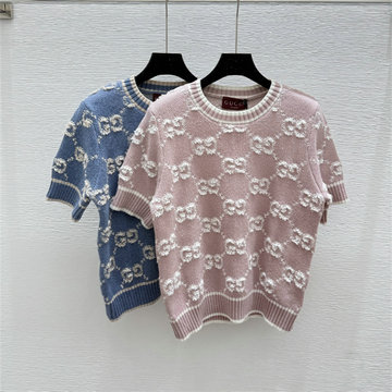 商品名称：グッチ GUCCI XG-MDGG250042025年新作 GG ウール ニット トップス 半袖 セーター クルーネック レディース