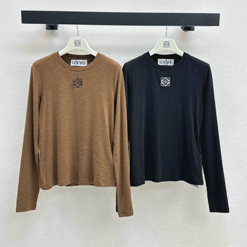 ロエベ LOEWE XG-TCLE250012025年新作 ロングスリーブ Tシャツ インナー クルーネック 長袖 コットン