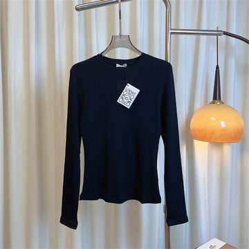 ロエベ LOEWE JS-TCLE25002 2025年新作 ロングスリーブ Tシャツ インナー クルーネック 長袖 コットン