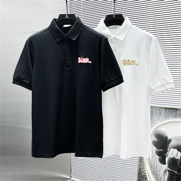 クリスチャンディオール CHRISTIAN DIOR JS-TDCD250292025年新作 ショートスリーブ ポロ Tシャツ コットンジャージー レジャー シンプル