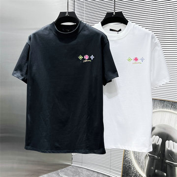 ルイヴィトン LOUISVUITTON JS-TDLV250492025年新作 コットンジャージ Tシャツ ショートスリーブ クルーネック レディース