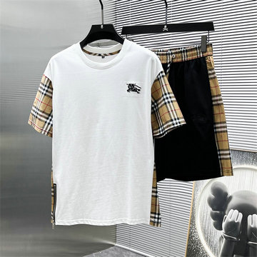商品名称：バーバリー BURBERRY JS-TZBR250012025年新作 コットンジャージー Tシャツ ドローストリング ショーツ 上下セット カジュアル おしゃれ レディース