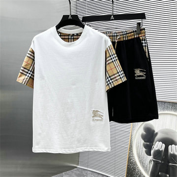 商品名称：バーバリー BURBERRY JS-TZBR25002 2025年新作 コットンジャージー Tシャツ ドローストリング ショーツ 上下セット カジュアル おしゃれ レディース