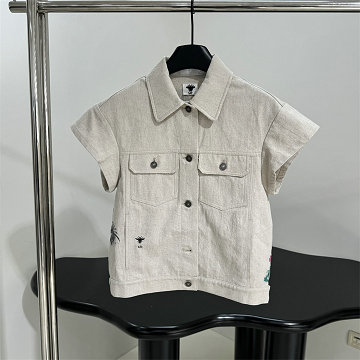 商品名称：クリスチャンディオール CHRISTIAN DIOR JS-WTCD25017 2025年新作 アストラル フラワー コットンデニム ジャケット ショートスリーブ