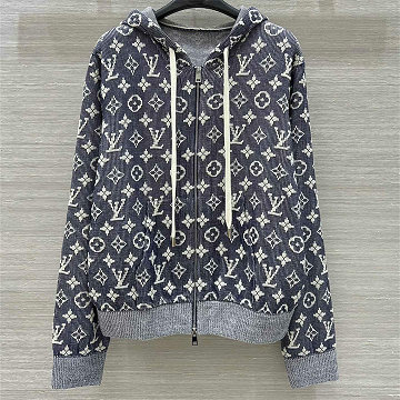 ルイヴィトン LOUISVUITTON XG-WTLV25017 2025年新作 モノグラム ニットジャケット ジップカーディガン ロングスリーブ パーカ コットン