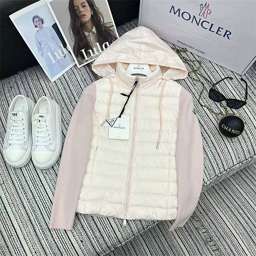 モンクレール MONCLER XG-WTMC250082025年新作 ロングスリーブ ダウン ニット ジップジャケット フード付き アウターコート レディース