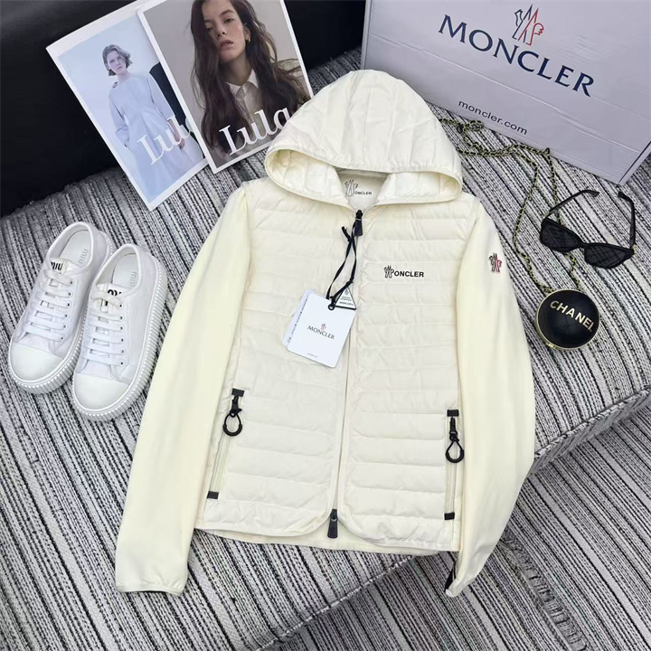 モンクレール MONCLER XG-WTMC250092025年新作 ロングスリーブ ダウンジャケット ニット ジップジャケット フード付き アウターコート レディース
