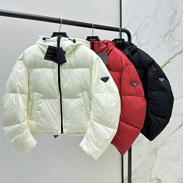 商品名称：プラダ PRADA XG-WTPD250052025年新作 ロングスリーブ フーディーダウン パファー ジップジャケット アウターコート レディース