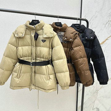 商品名称：プラダ PRADA XG-WTPD250072025年新作 ロングスリーブ フーディーダウン パファー ジップジャケット アウターコート レディース