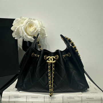 シャネル CHANEL CC-CH5292QJBK 2025年新作 スモールバッグ チェーンポーチ ショルダーバッグ ドローストリング レディース