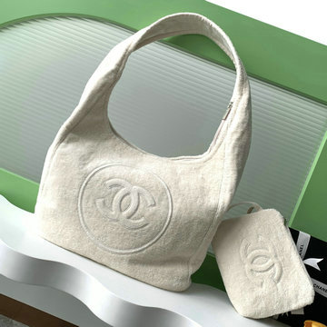 シャネル CHANEL CC-CH7566BBS 2025年新作 タオル ビーチバッグ ホーボーバッグ トートバッグ ハンドバッグ