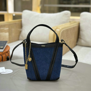 クロエ CHLOE 99-CLE4653SL2025年新作 ミニバッグ Spin トートバッグ ショルダーバッグ デニム