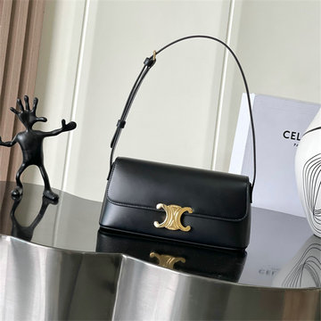 セリーヌ CELINE 2025年新作 ティーン トリオンフ バッグ ホーボーバッグ ショルダーバッグ シャイニーカーフスキン