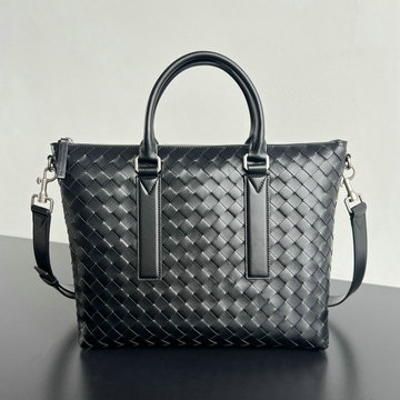 商品名称：ボッテガヴェネタ BOTTEGAVENETA aj-BOV815784BK 2025年新作 イントレチャート ファスナー ノースサウス トートバッグ ブリーフケース メンズ