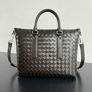 ボッテガヴェネタ BOTTEGAVENETA aj-BOV815784SK2025年新作 イントレチャート ファスナー ノースサウス トートバッグ ブリーフケース メンズ