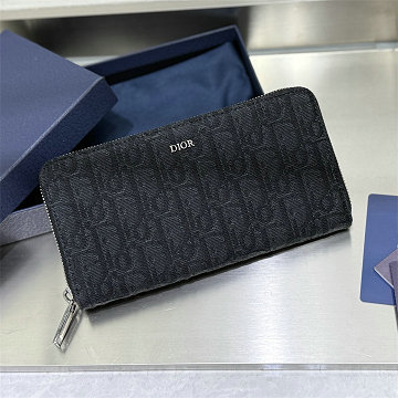 クリスチャンディオール CHRISTIAN DIOR 99-CD2252BQK2025年新作 ロングウォレット ジップウォレット ファスナー長財布 オブリーク ジャカード