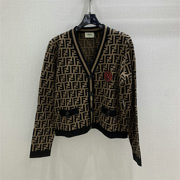 商品名称：フェンディ FENDI JS-MKFD250012025年新作 カーディガン ロングスリーブ ニット コートー Vネック ウール コットン レディース