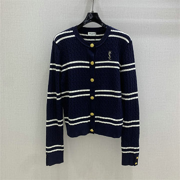 商品名称：イヴサンローラン Saint laurent YSLJS-MKYSL25002 2025年新作 カーディガン ロングスリーブ ニット コートー Vネック ウール コットン レディース