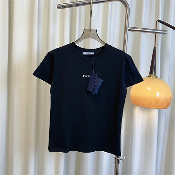 商品名称：プラダ PRADA JS-TDPD25012 2025年新作 コットンジャージ Tシャツ ショートスリーブ クルーネック レディース