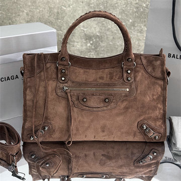 商品名称：バレンシアガ BALENCIAGA GH-BA0622RSK 2025年新作 LE CITY ラージ トートバッグ ハンドバッグ スエード レディース
