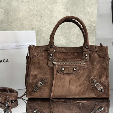 商品名称：バレンシアガ BALENCIAGA GH-BA0623RSK 2025年新作 LE CITY ミディアム トートバッグ ハンドバッグ スエード レディース