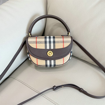 バーバリー BURBERRY GH-BR2401XK 2025年新作 Highlands チェック柄 ミニトートバッグ ショルダーバッグ レディース