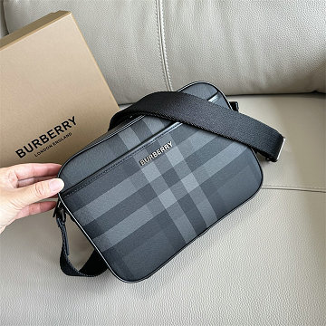 バーバリー BURBERRY GH-BR2374BK 2025年新作 チェック柄 ショルダーバッグ スクエアバッグ メンズ