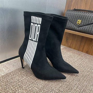 商品名称：クリスチャンディオール CHRISTIAN DIOR 26-CDJ25021ZGR 2025年新作 ミディブーツ ハイヒールシューズ レディース 靴