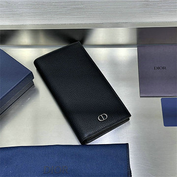 クリスチャンディオール CHRISTIAN DIOR  2025年新作 バーティカル ロングウォレット 2つ折り長財布 メンズ レザー