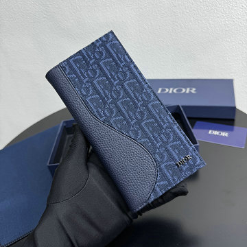 クリスチャンディオール CHRISTIAN DIOR GH-CD80022BSL 2025年新作 サドル バーティカル ロングウォレット 2つ折り長財布 メンズ レザー