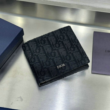 クリスチャンディオール CHRISTIAN DIOR GH-CD80031BQK 2025年新作 ショートウォレット 2つ折り短財布 メンズ オブリーク ジャカード