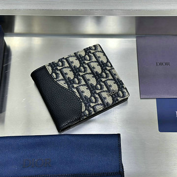 クリスチャンディオール CHRISTIAN DIOR GH-CD80032BBK  2025年新作 サドル ショートウォレット 2つ折り短財布 メンズ オブリーク ジャカード