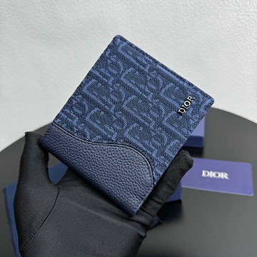クリスチャンディオール CHRISTIAN DIOR GH-CD80032BSL  2025年新作 サドル ショートウォレット 2つ折り短財布 メンズ オブリーク