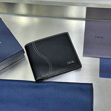 クリスチャンディオール CHRISTIAN DIOR GH-CD80032PBK 2025年新作 サドル ショートウォレット 2つ折り短財布 メンズ レザー