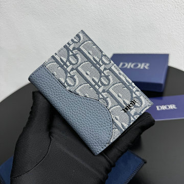 クリスチャンディオール CHRISTIAN DIOR GH-CD80051BHL 2025年新作 サドル カードケース 2つ折り短財布 メンズ レザー