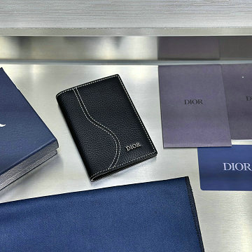 クリスチャンディオール CHRISTIAN DIOR GH-CD80051PBK  2025年新作 サドル カードケース 2つ折り短財布 メンズ レザー