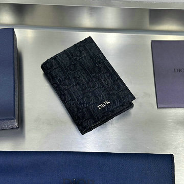 クリスチャンディオール CHRISTIAN DIOR GH-CD80052BQK 2025年新作 カードケース 2つ折り短財布 メンズ レザー