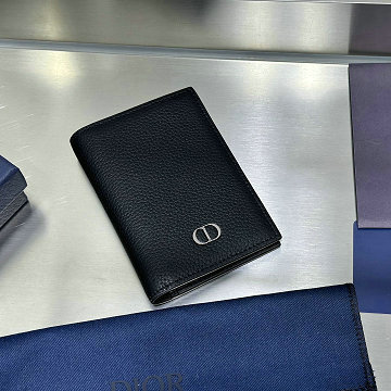 クリスチャンディオール CHRISTIAN DIOR GH-CD80052CBK  2025年新作 CD Icon カードケース 2つ折り短財布 メンズ レザー