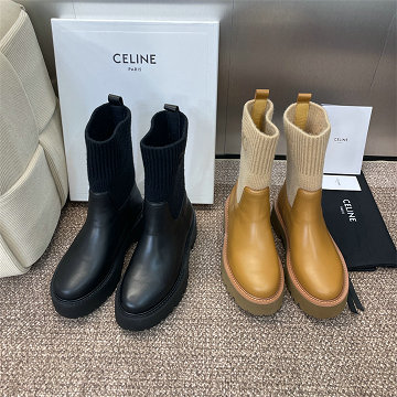 セリーヌ CELINE 26-CEJ25001  2025年新作 ショートブーツ フラットシューズ ソックスブーツ 登山靴 レディース カジュアル