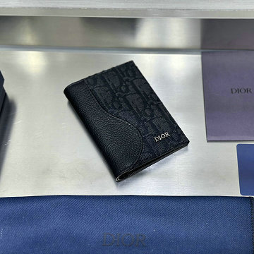 クリスチャンディオール CHRISTIAN DIOR  GH-CD80051BQK 2025年新作 サドル カードケース 2つ折り短財布 メンズ オブリーク ジャカード