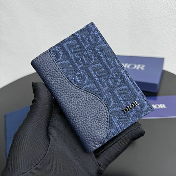 クリスチャンディオール CHRISTIAN DIOR GH-CD80051BSL 2025年新作 サドル カードケース 2つ折り短財布 メンズ レザー