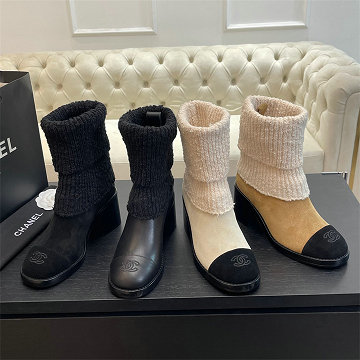 シャネル CHANEL 26-CHJ25062R 2025年新作 ショートブーツ ミディヒール カジュアルシューズ レディース